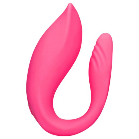 Vibrador para parejas Loveline rosa recargable y con control remoto