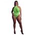 Ouch! - Body efecto tirantes brillante (neón verde) - XL-4XL