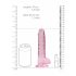 REALROCK - dildo realista traslúcido - rosa (17cm)