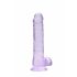 REALROCK - Dildo realista translúcido - morado (19cm)