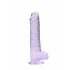 REALROCK - Dildo realista translúcido - morado (19cm)