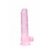 REALROCK - dildo realista rosa translúcido (19 cm)