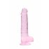 REALROCK - dildo realista rosa translúcido (19 cm)