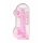 REALROCK - dildo realista transparente - rosa (22cm)