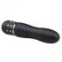 Vibrador Easytoys Diamond Ribbed negro con textura