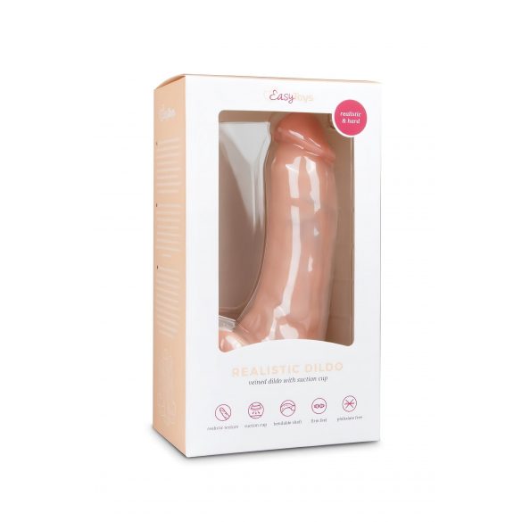 Easytoys - Dildo con ventosa y testículos (20 cm) - natural