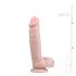 Dildo con ventosa y testículos 22,5cm - natural