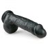 Easytoys - Dildo con ventosa y testículos (22,5 cm) - negro