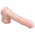 Easytoys - Gran dildo con ventosa y testículos (29,5 cm) - natural