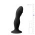 Dildo negro con base adherente