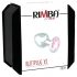 Rimba XS - plug anal metálico, rosa con piedras