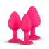 Juego de plugs anales Easytoys Diamond (rosa)