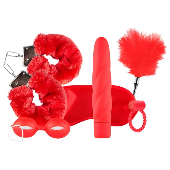 LoveBoxxx Amo el Rojo - Set con Vibrador (6 piezas) - Rojo