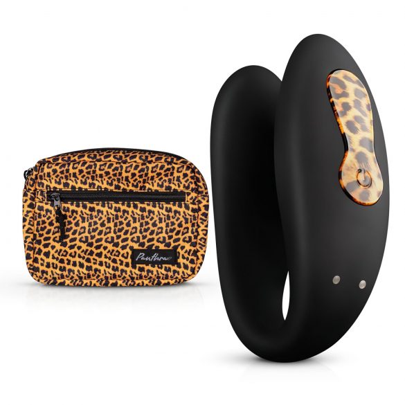 Panthra Zuna - vibrador doble recargable e impermeable (leopardo-negro)