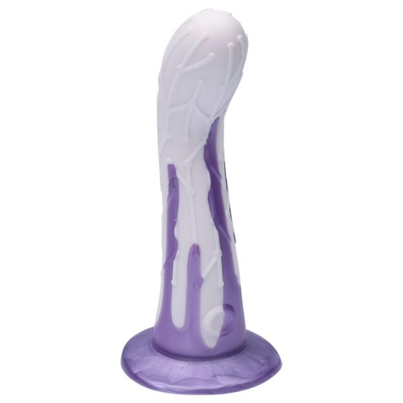 Dildo con diseño y base succionadora Ylva & Dite (rosa-lila)