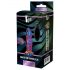 Vibrador anal de vidrio Glamour - ondas de color, control remoto