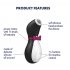 Pingüino Satisfyer - estimulador sumergible a batería (blanco y negro)