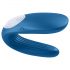 Satisfyer Doble Ballena - vibrador dual para parejas (azul)