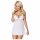 Babydoll de encaje con tanga blanco - Obsessive