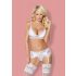 Conjunto lencería encaje blanco Obsessive 810-SEG-2 - L/XL