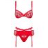 Obsessive Heartina - Lingerie Set (Red)